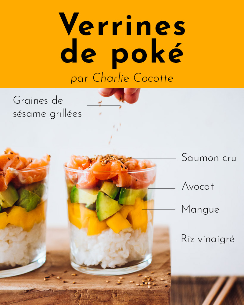 Verrines de poke / sushi Pinterest - Charlie Cocotte - Photographe culinaire