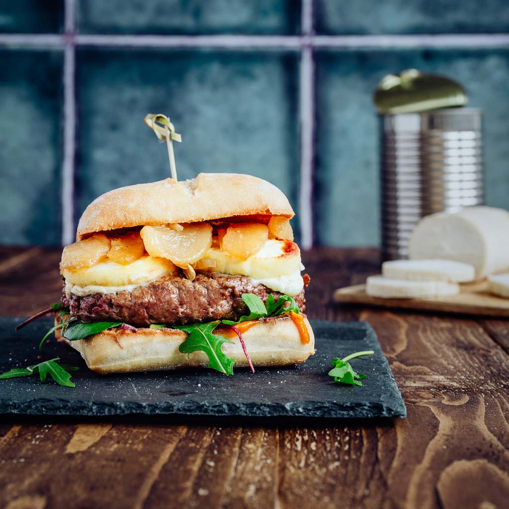 Recette de burger au chèvre et à la poire