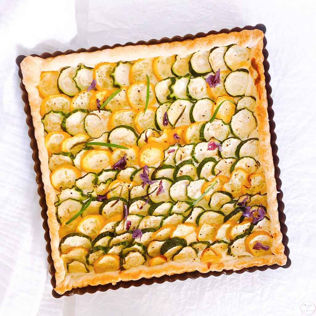 Tarte fine aux courgettes et ricotta par Citronelle and cardamome